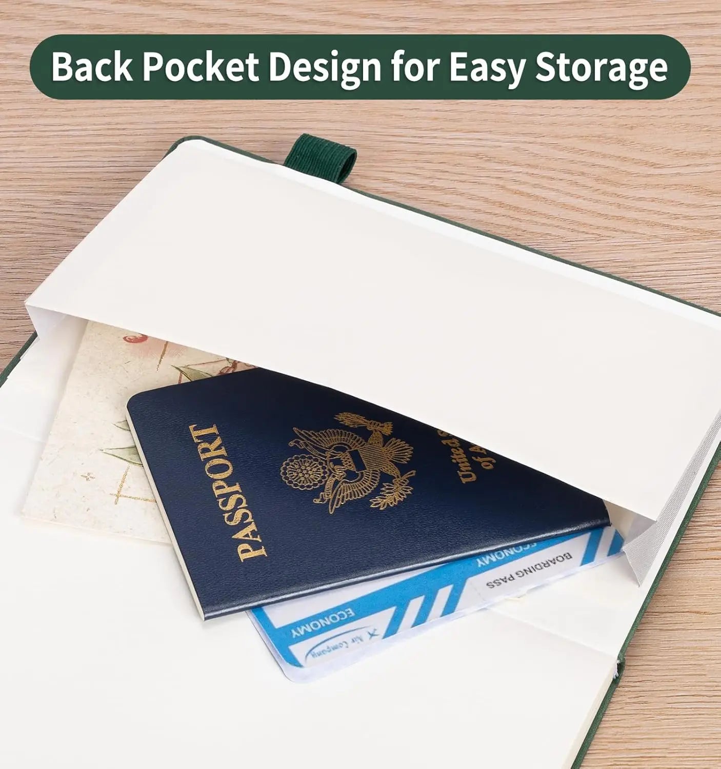 A5 Hardcover Leather Journal with 200 Pages Thick Paper for Writing, Work, School, Travel - Lined Notebook