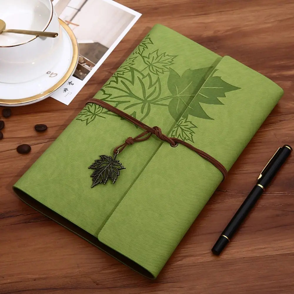 A7/A6/A5 Travelers Vintage Notebook Kraft Paper Blank Spiral Notebook Notepad Loose Leaf PU Leather Kraft Notebook School