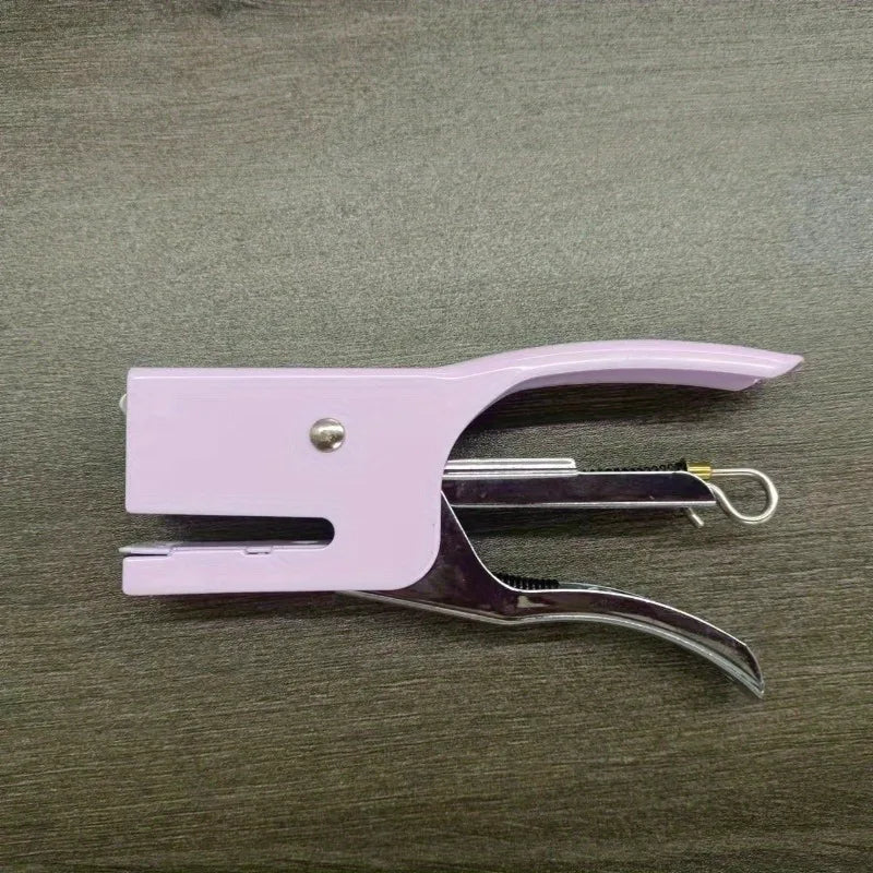 A Set Metal Hand-held Stapler No. 10 Office Stapler    No nails stapleless stapler office accessories cute stapler